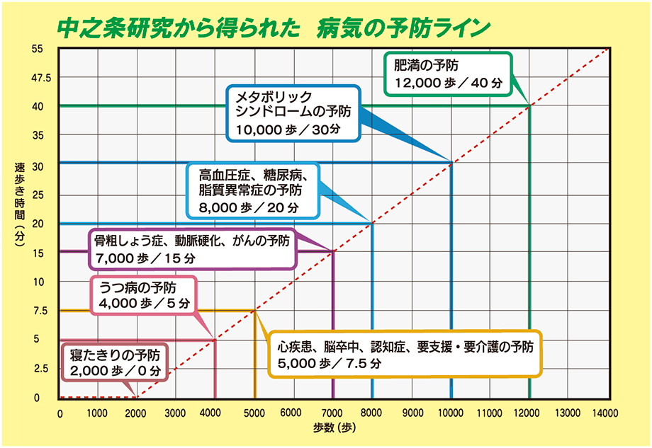 中之条研究から得られた病気の予防ライン